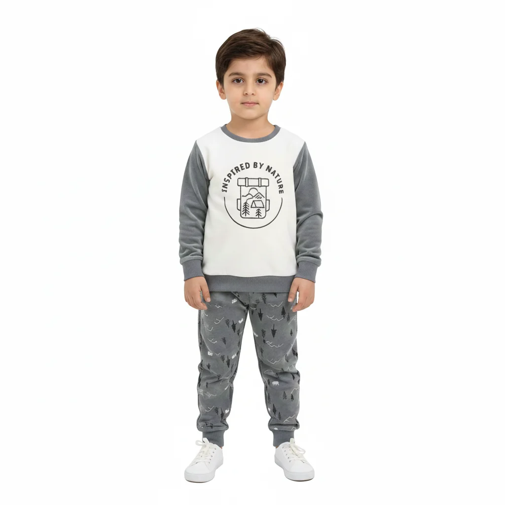 KB0019 ست بلوز شلوار بچگانه پولیشی وارداتی - Image 1