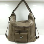 کیف شانه ای MONT BLANC با قابلیت کوله شدن شکلاتی