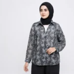 شومیز شاین شیشه ای دوتیکه کراپ دار (نوک مدادی،طرح پروانه)وارداتی