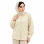 شومیز خامه دوزی کرمی وارداتی