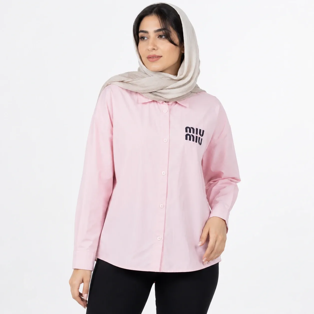 WD0041 مانتو نخی زنانه طرح MIUMIU یقه انگلیسی صورتی وارداتی - Image 1
