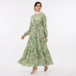 پیراهن ساحلی زنانه قواره دار سبز