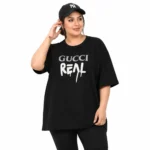 تیشرت سایز بزرگ زنانه وارداتی طرح GUCCI - Image 3