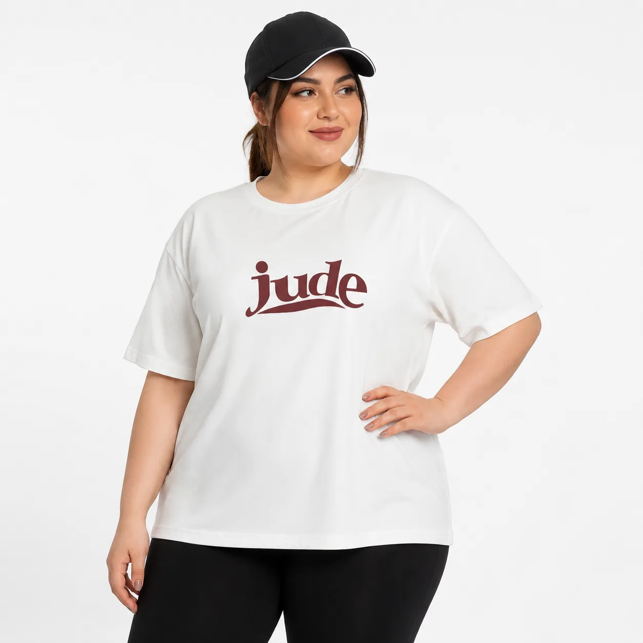 WD0109 تیشرت سایز بزرگ زنانه وارداتی طرح jude - Image 1