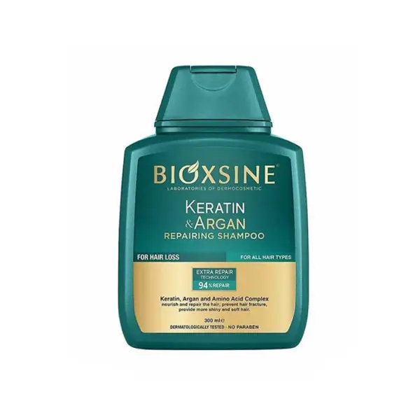 Bioxin-Keratin-and-Argan-Repairing-Shampoo شامپو ترمیمکننده و ضدریزش مو کراتین و روغن آرگان بایوکسین | Bioxcine Keratin & Argan Repairing Shampoo for Hair Loss - Image 1