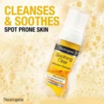 فوم پاک‌کننده و شوینده آرام‌بخش صورت نوتروژینا Soothing Clear حاوی عصاره زردچوبه، مناسب پوست‌های مستعد جوش - Image 2