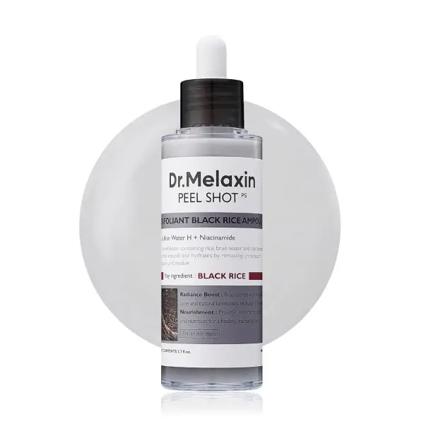 Dr.-Melaxin-Black-Rice-Peeling-Shot سرم پیل شات بلک رایس (برنج سیاه) دکتر ملاکسین Dr.Melaxin | سرم جوانساز و ضد لک برنج سیاه دکتر ملاکسین - Image 1