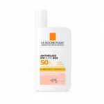 ضد آفتاب فلوئید رنگی و نامرئی لاروش پوزای، مدل Anthelios UVMune 400، با SPF 50+ و محافظت بسیار بالا در برابر اشعه‌های UVA و UVB